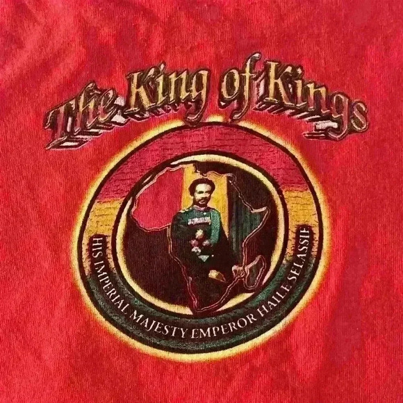 Vintage Rasta Reggae Rap T-Shirt XL King Selassie Bob Marley Sizzla Buju banton - Picture 9 of 11